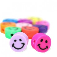 Abalorios polímero Smiley 10mm - Multicolor